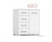 Kumode FRIDA MINI 01 1D4S, balts/ balts mat