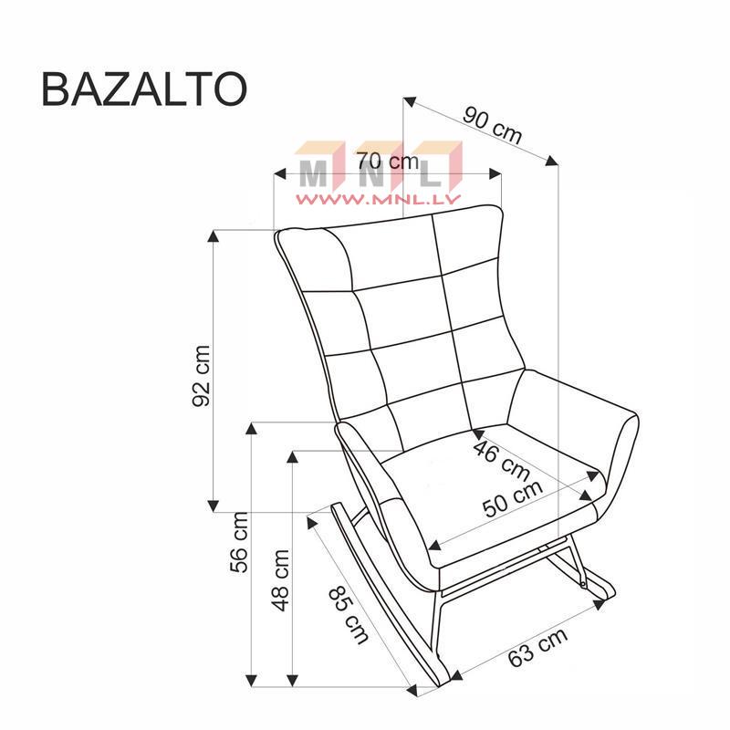 Šūpuļkrēsls BAZALTO, dzeltens